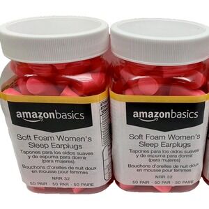 Ear Plugs Women's Soft Foam‎ 50 Pair X 2 Hot Pink